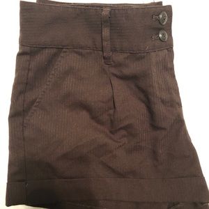 Candies Pleated pinstripe brown dress shorts